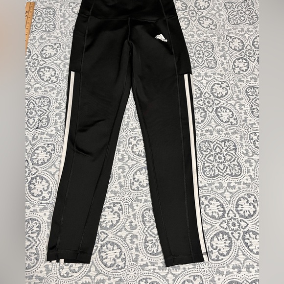 Adidas Aero Ready 7/8 3-Stripe Active Black High Waist Leggings size Small - Picture 4 of 14